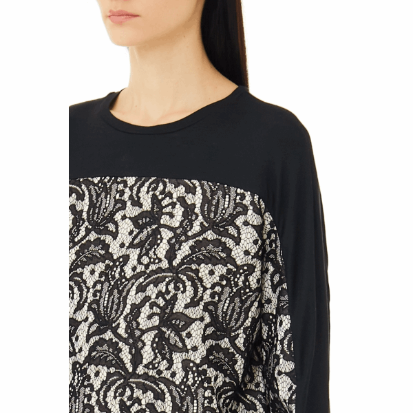 Liu Jo felpa in pizzo macramè - Premium MAGLIE from LIU JO - Just €125! Shop now at Amaltea