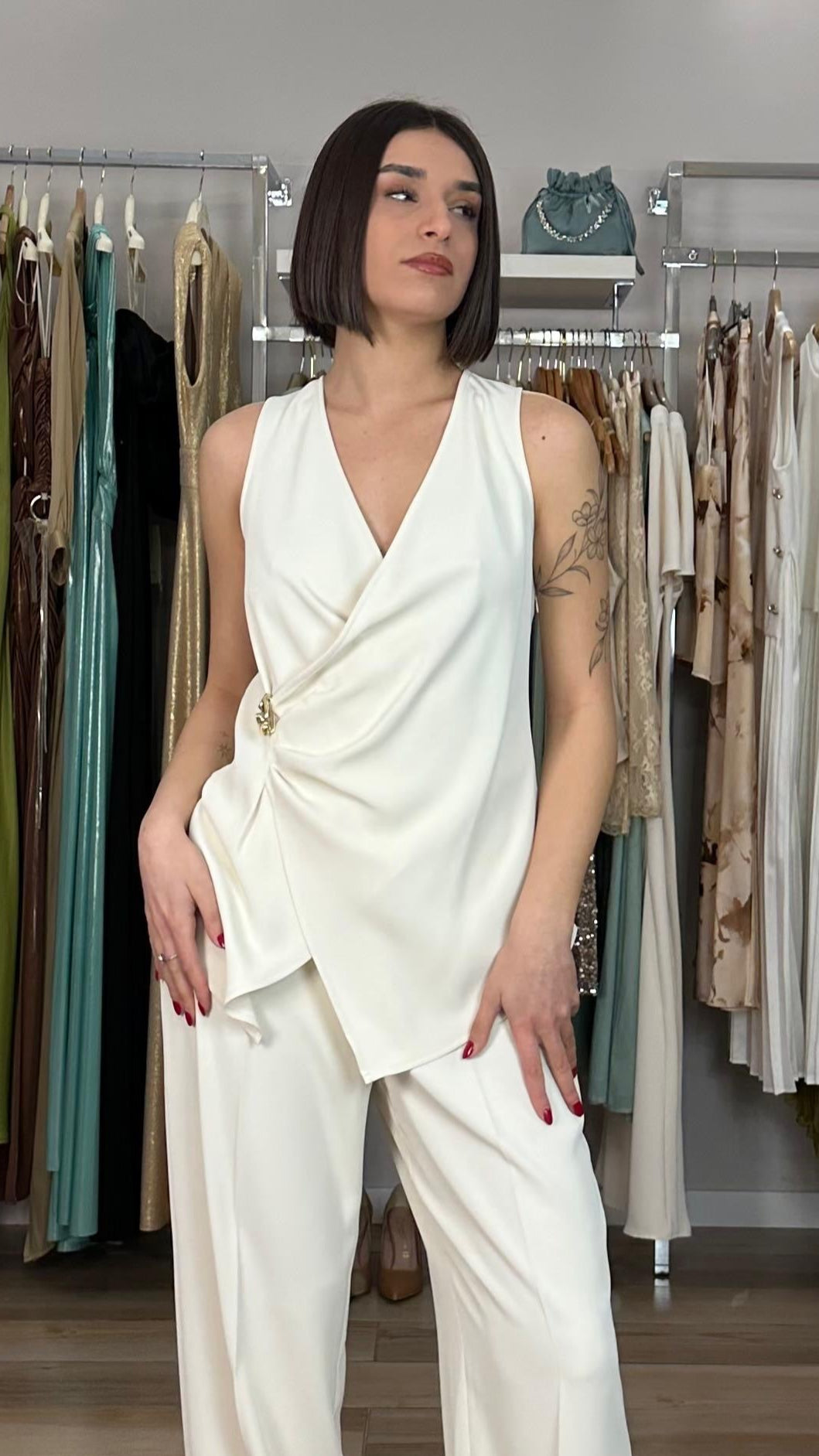 Blusa Kocca avorio dettaglio