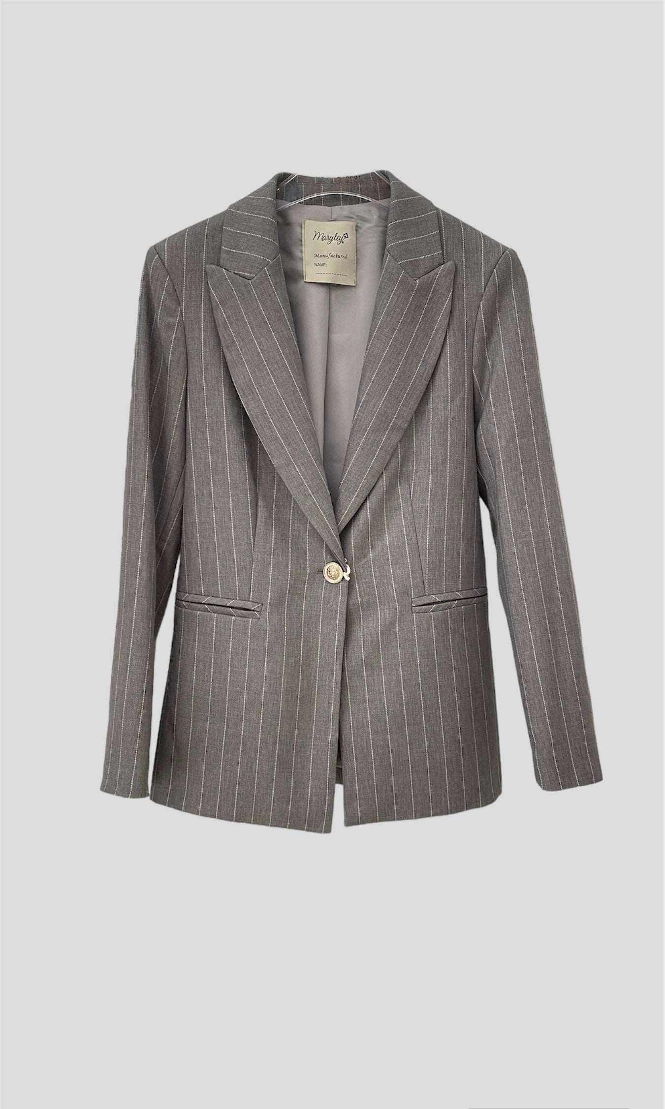 Maryley giacca monopetto gessata - Premium BLAZER from MARYLEY - Just €137! Shop now at Amaltea