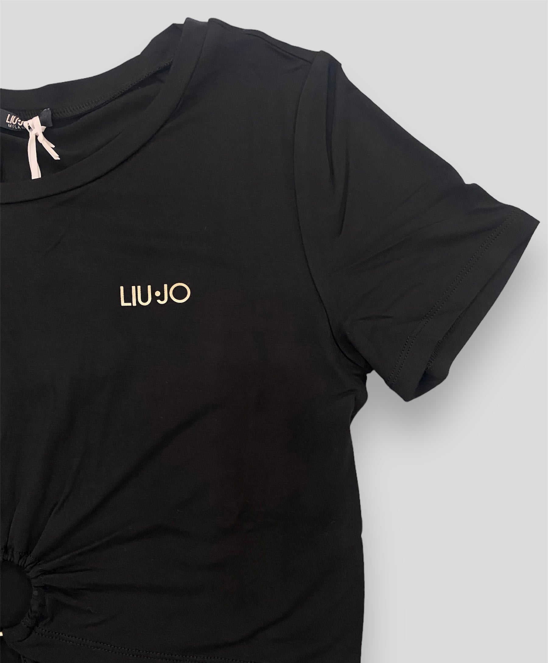 T-shirt Liu Jo corta nera dettaglio