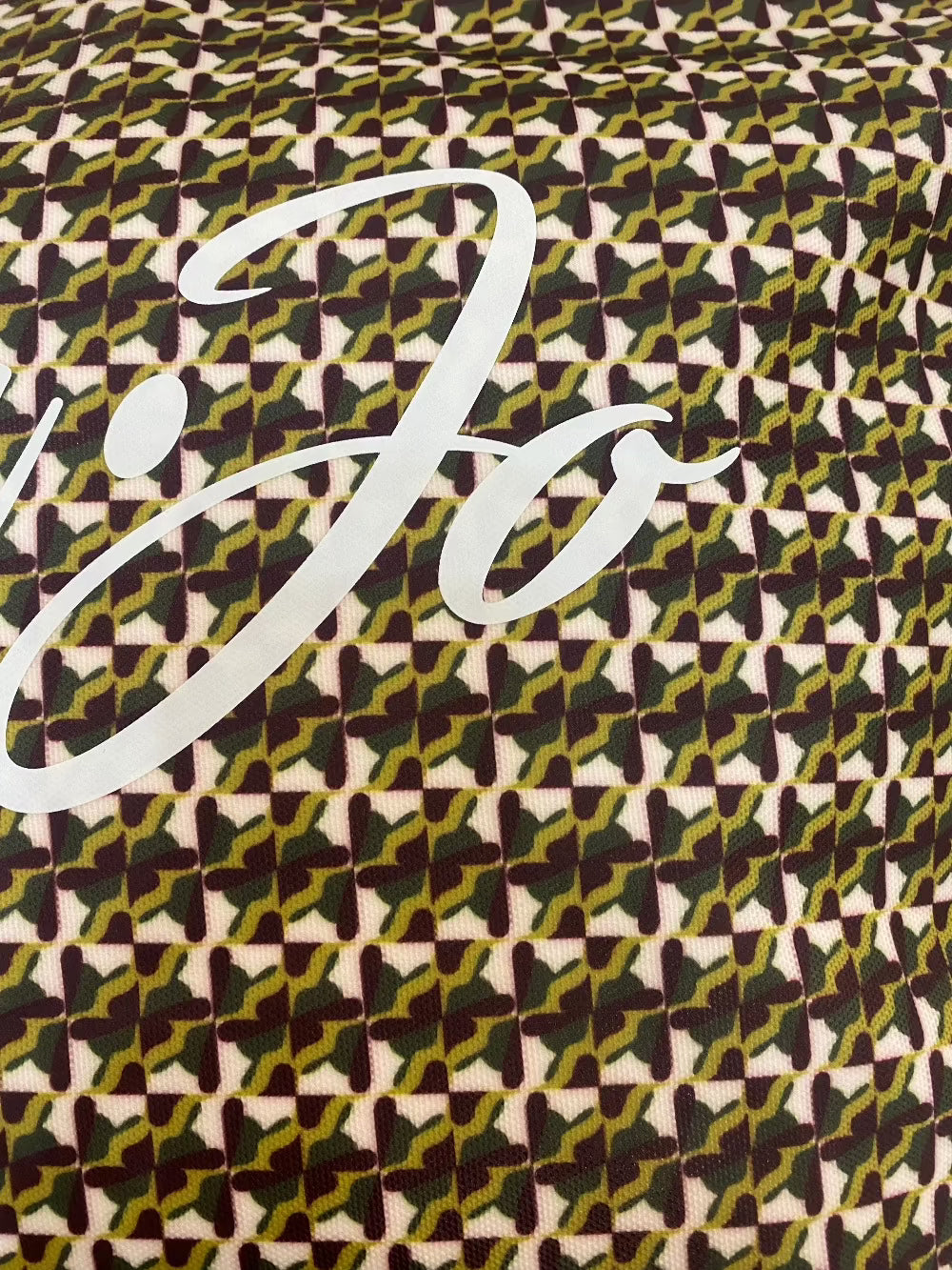 Borsa mare Liu Jo fantasia verde dettaglio