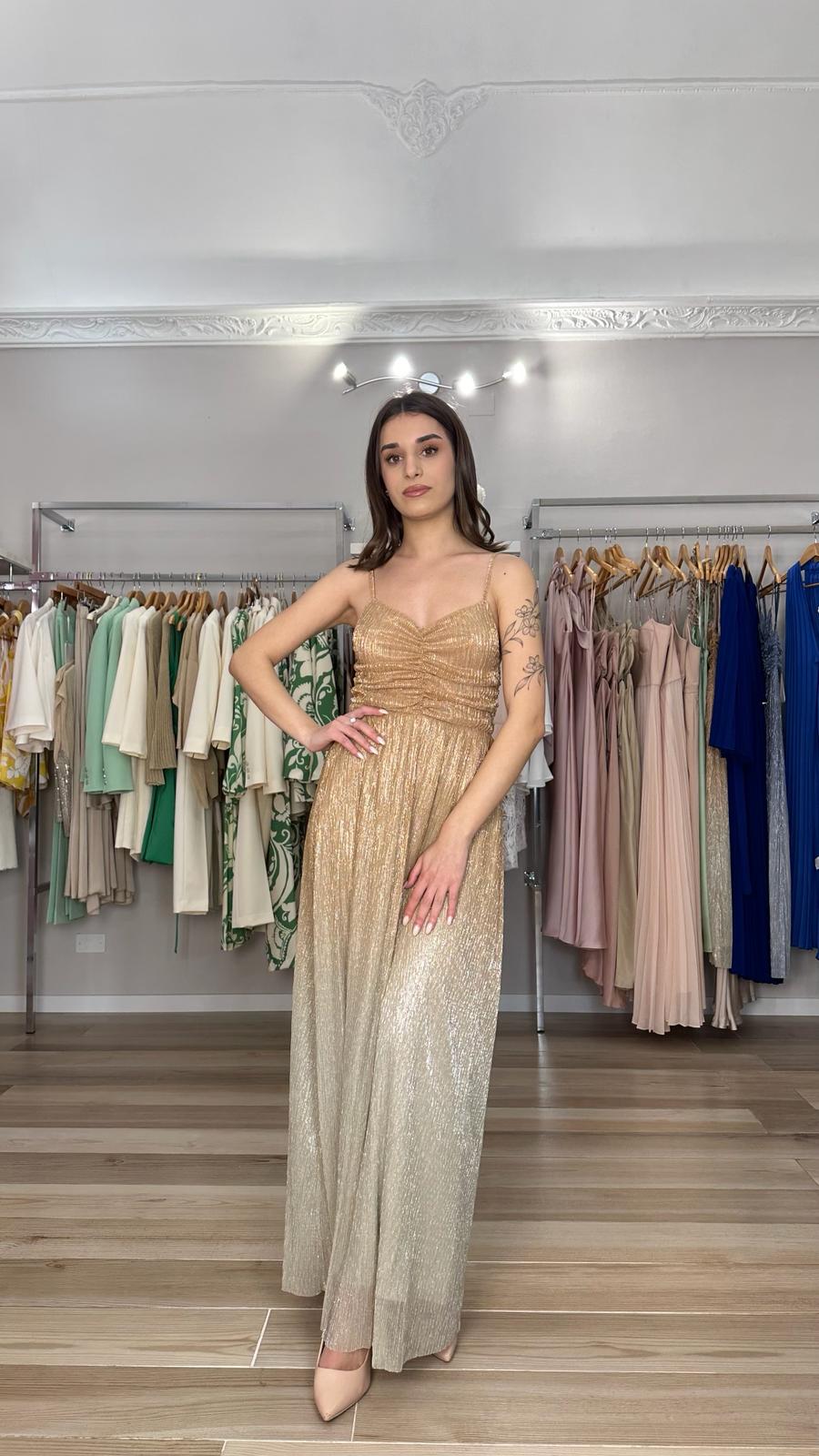 Abito lungo oro Kocca – Amaltea1