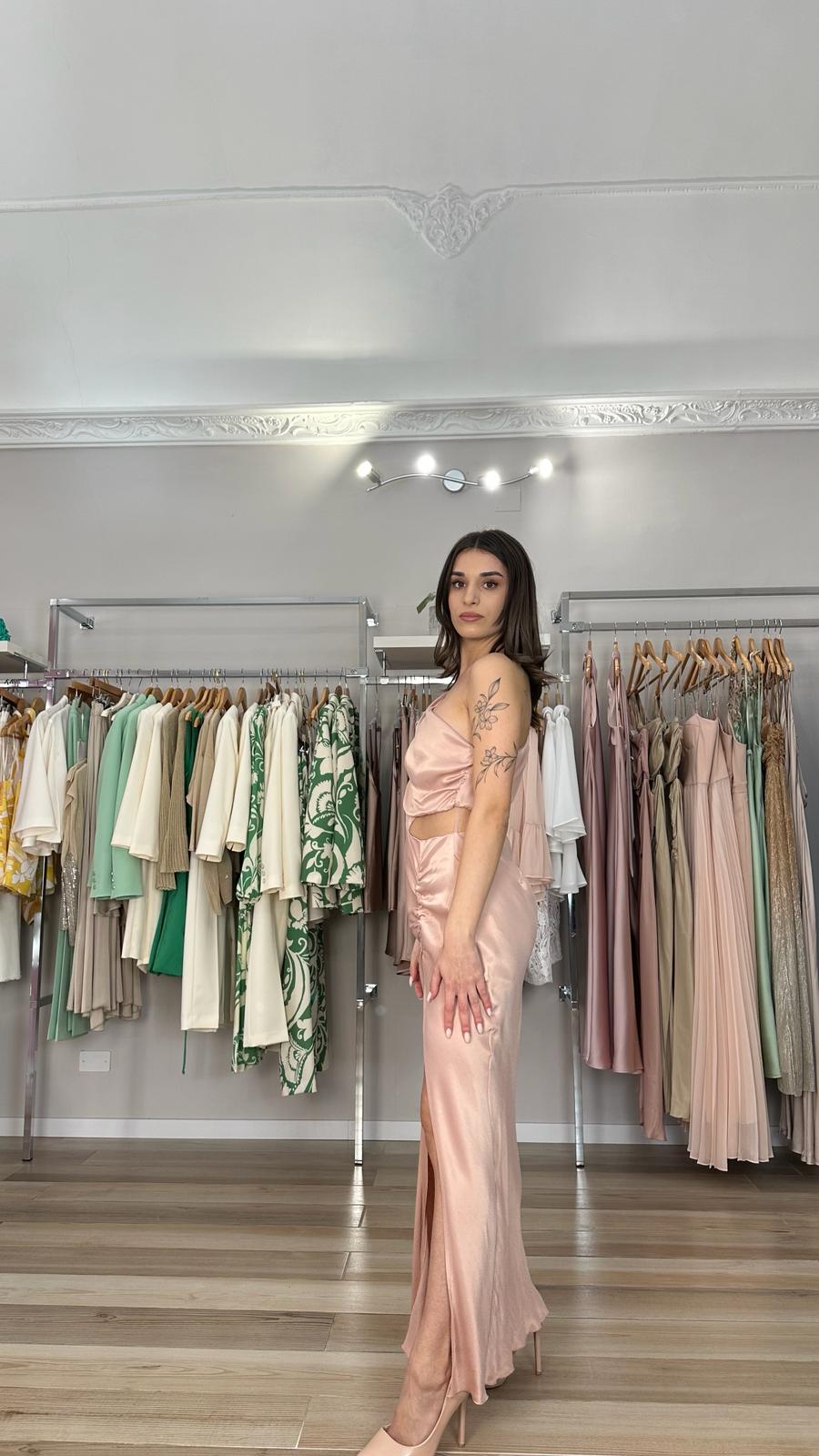 Abito monospalla Souvenir laterale