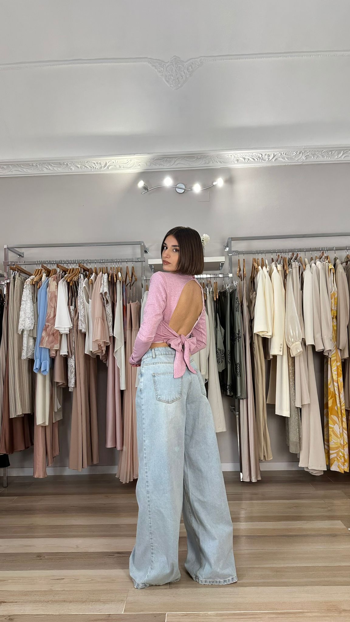 Have one maglia rosa in lurex retro