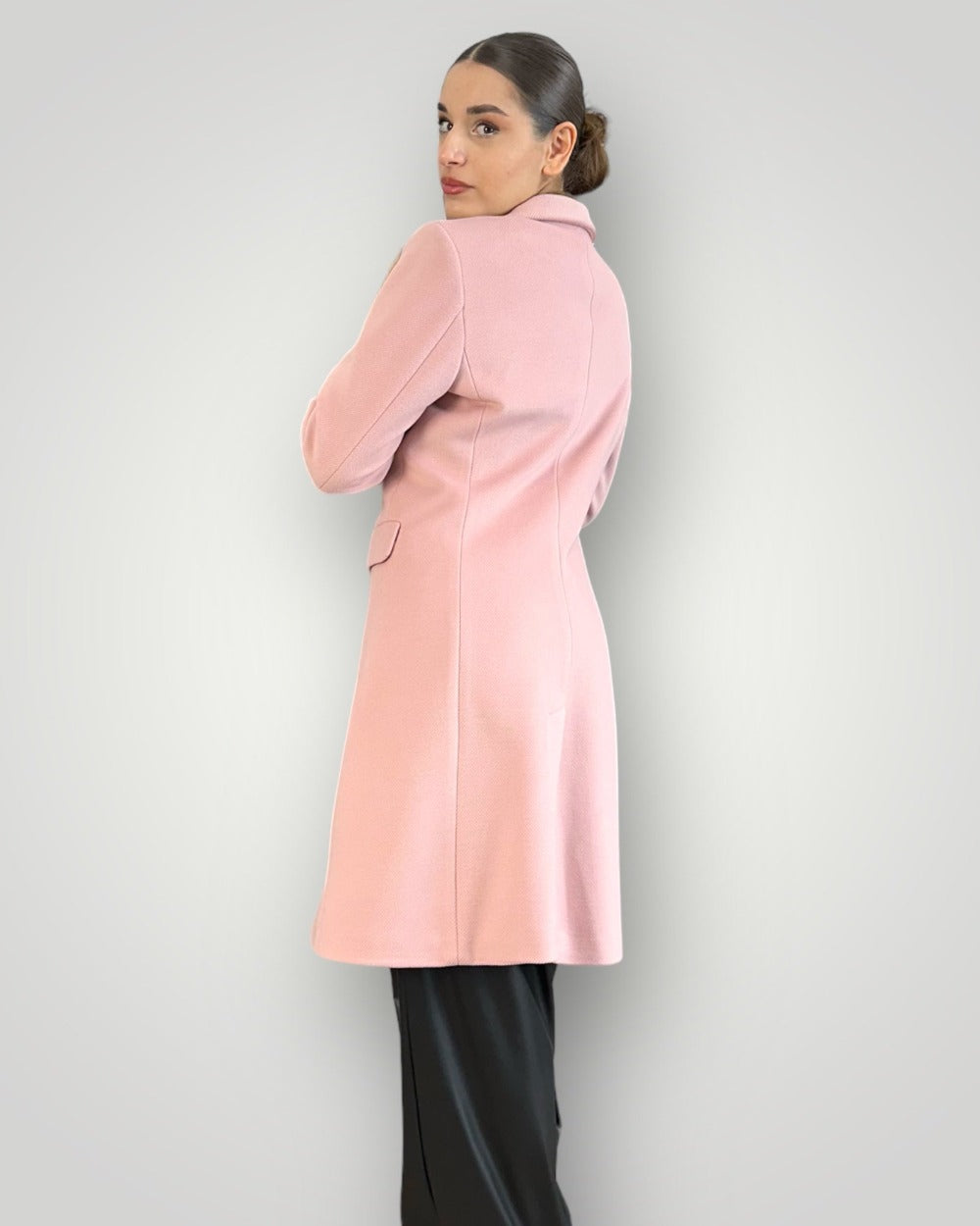 Cappotto rosa-laterale