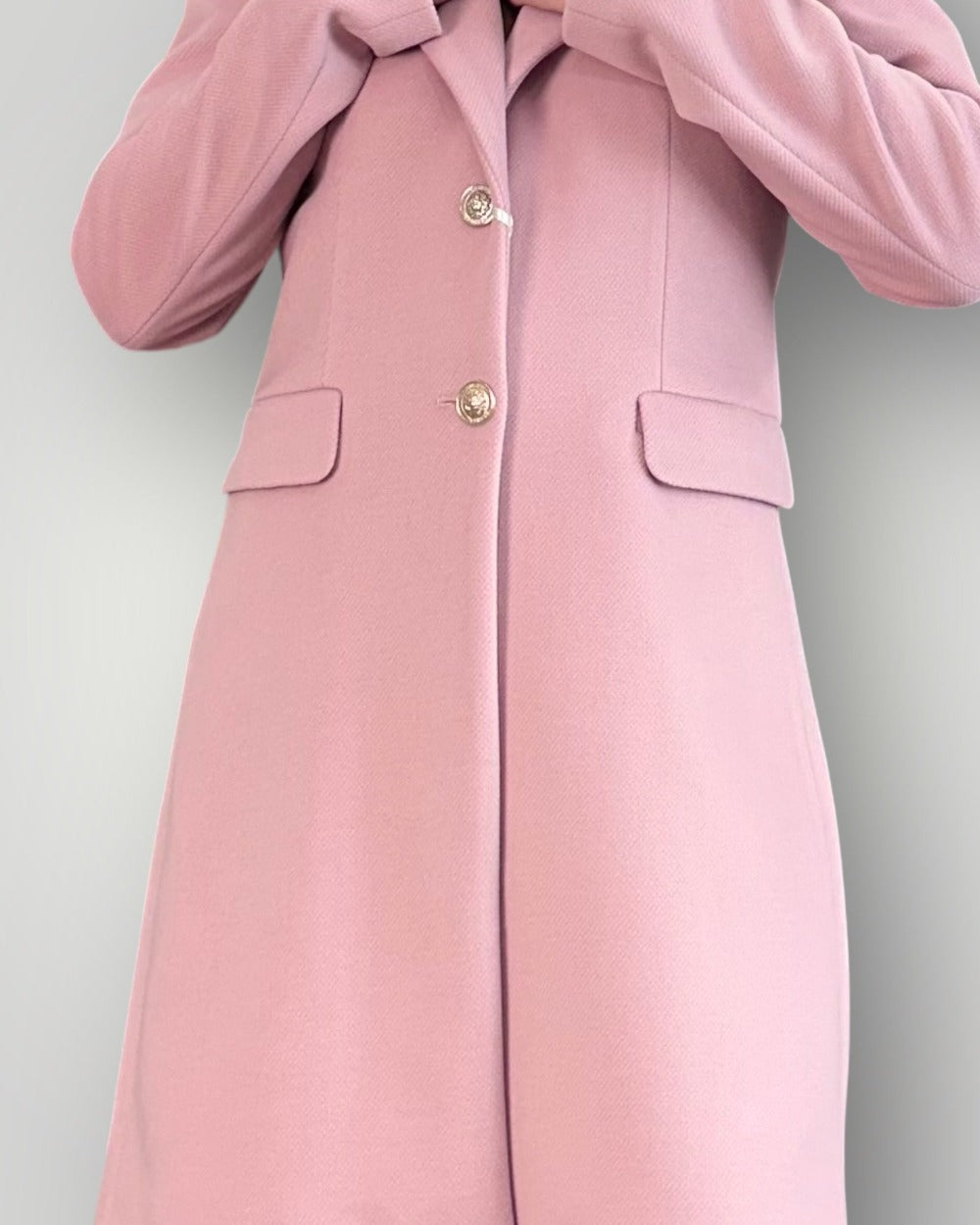 Cappotto rosa-dettaglio