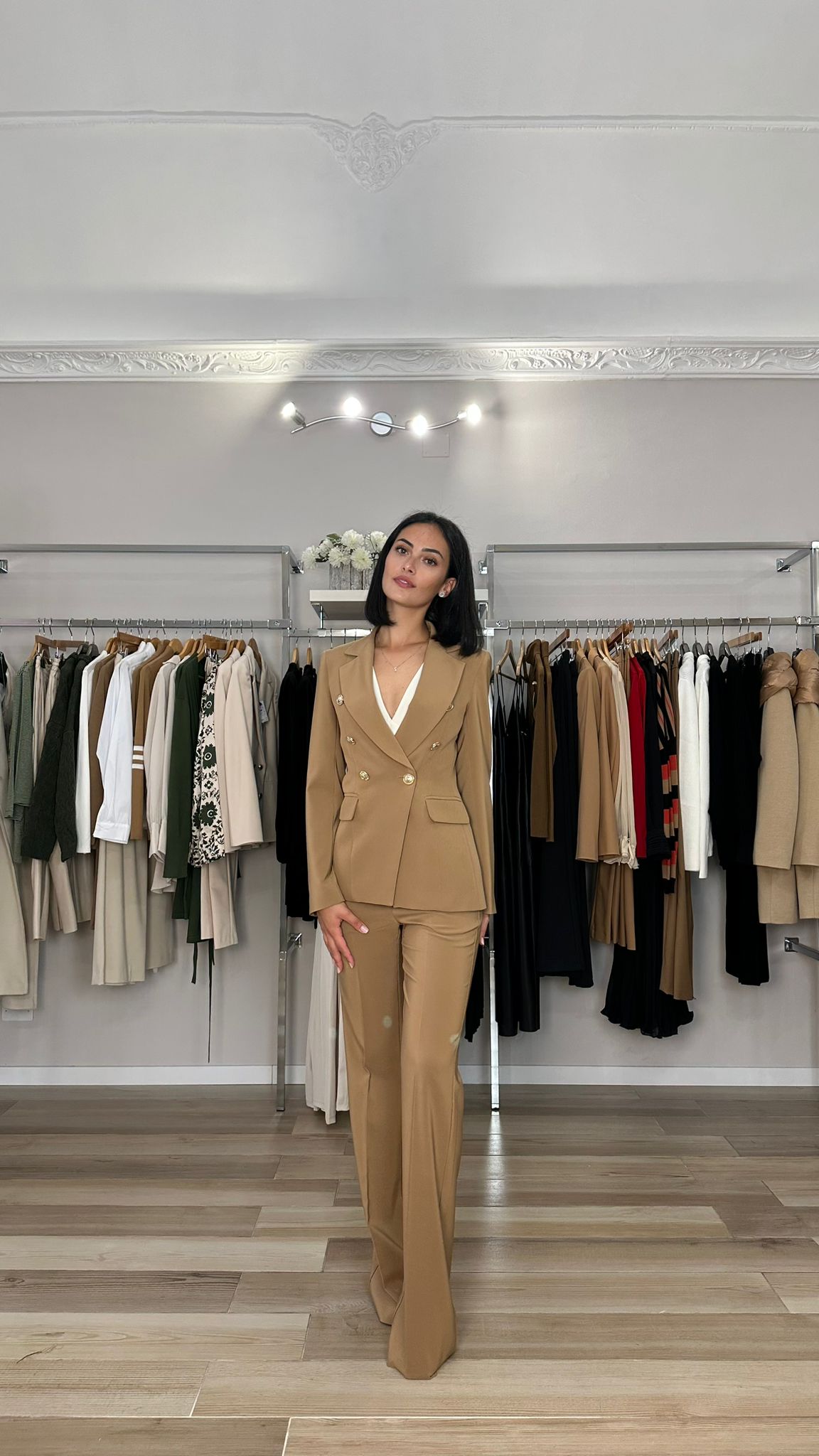 Maryley pantalone a zampa cammello - Premium PANTALONI from MARYLEY - Just €66! Shop now at Amaltea