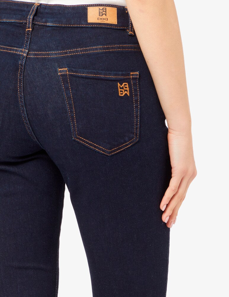 Jeans a trombetta blu Emme Marella dettaglio