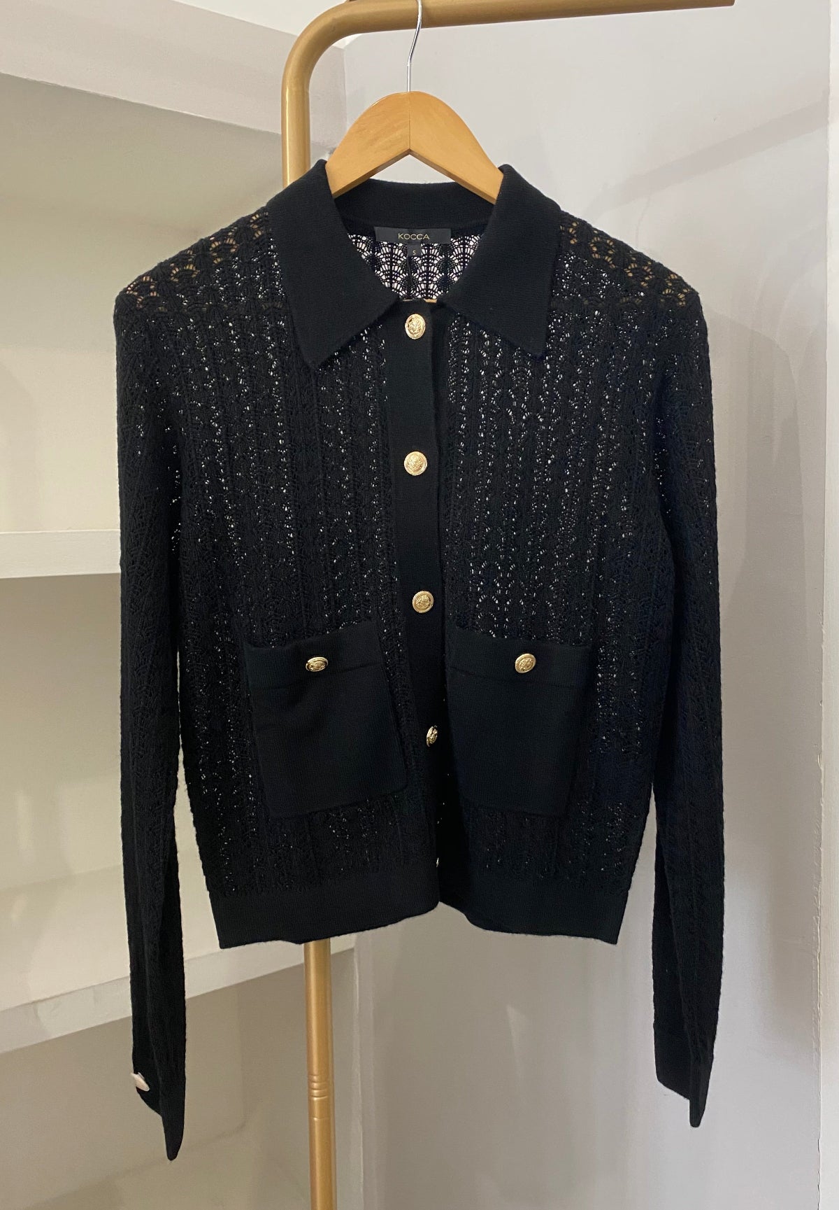 Kocca cardigan traforato nero