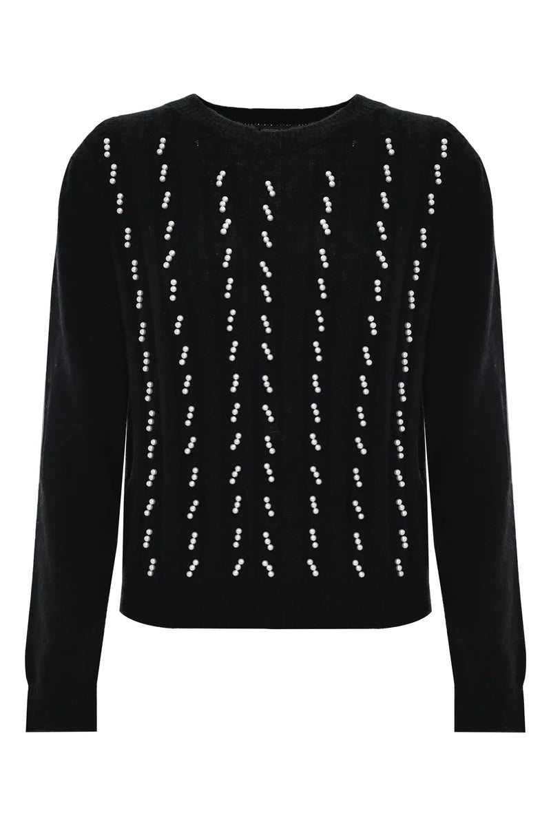 Kocca_maglioncino_perline_beige_nero_dettaglio