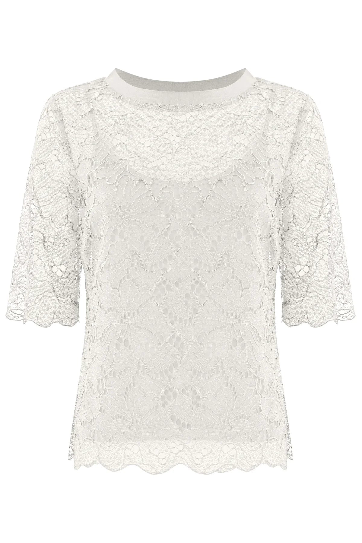 Kocca maglia in pizzo frontale