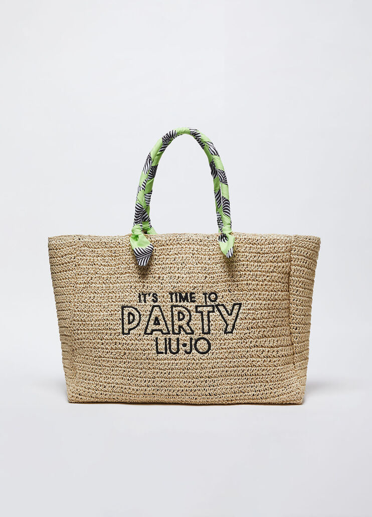 Liu Jo borsa mare in paglia frontale