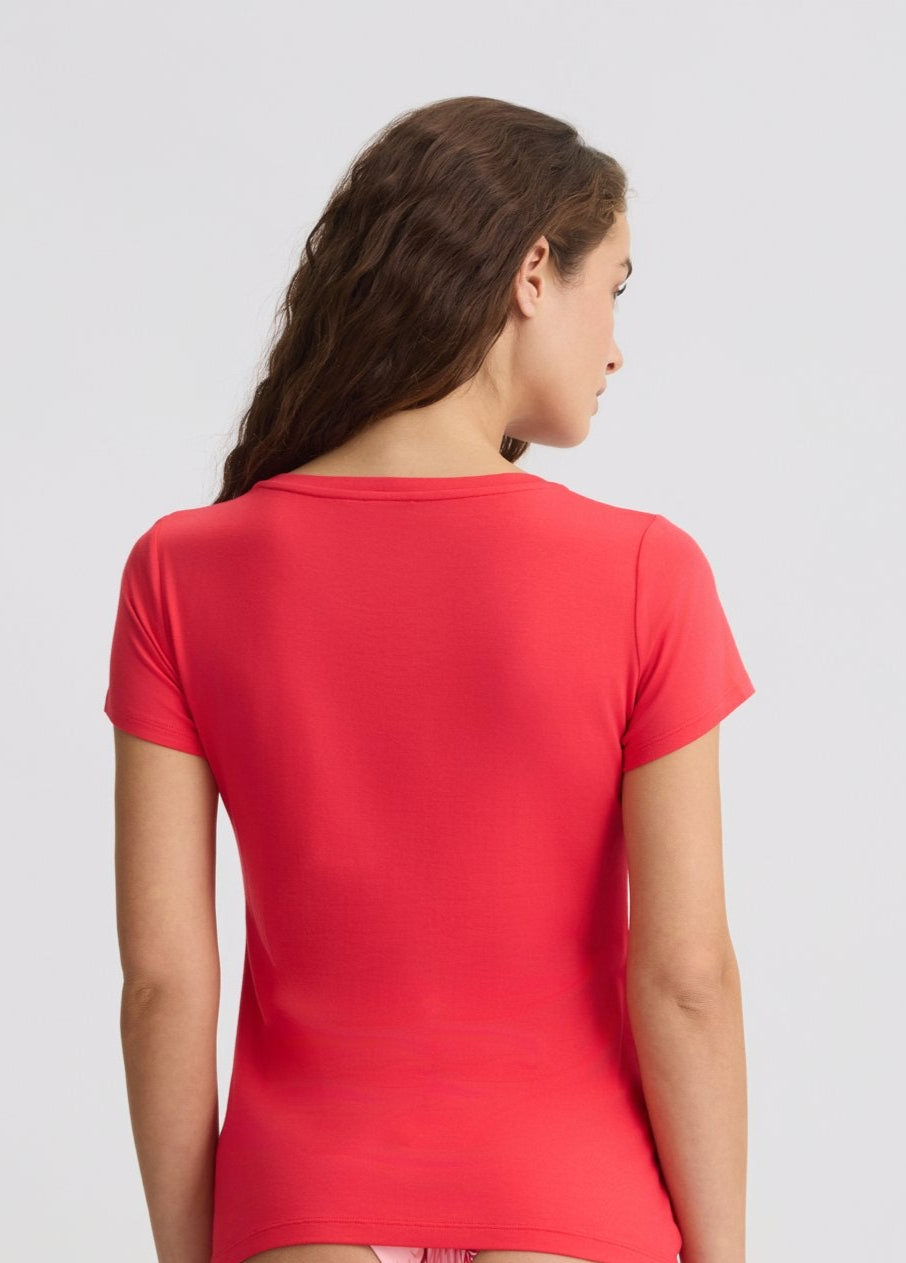 LiuJot-shirtscrittastrassrossaretro