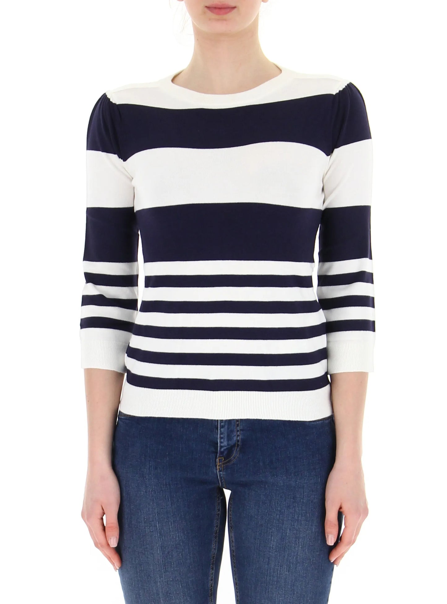 Maglia Emme Marella a righe blu frontale