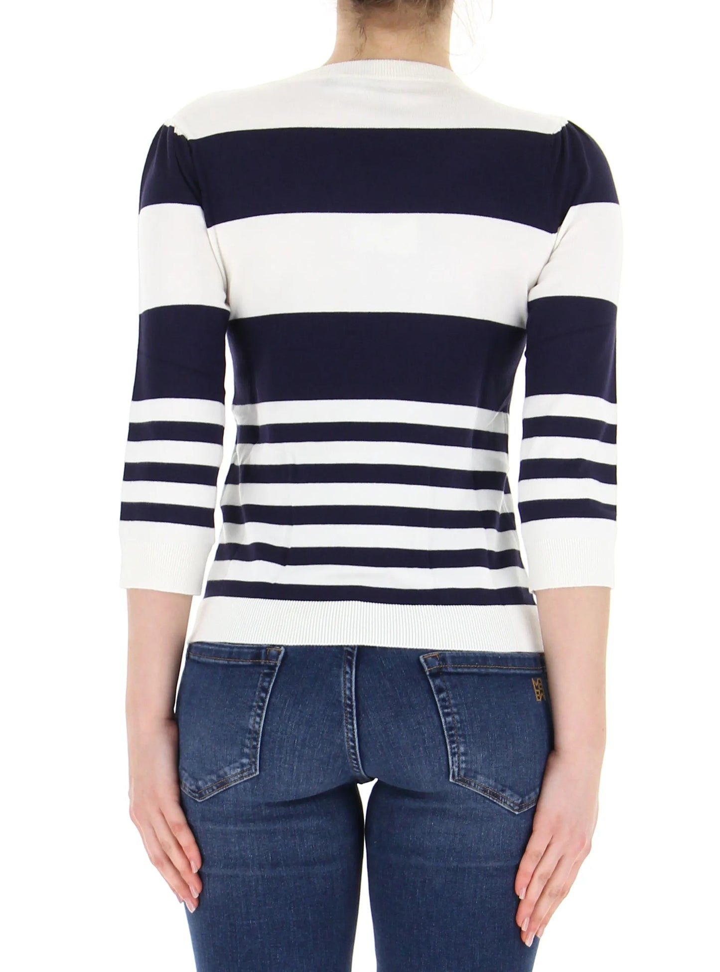 Maglia Emme Marella a righe blu retro