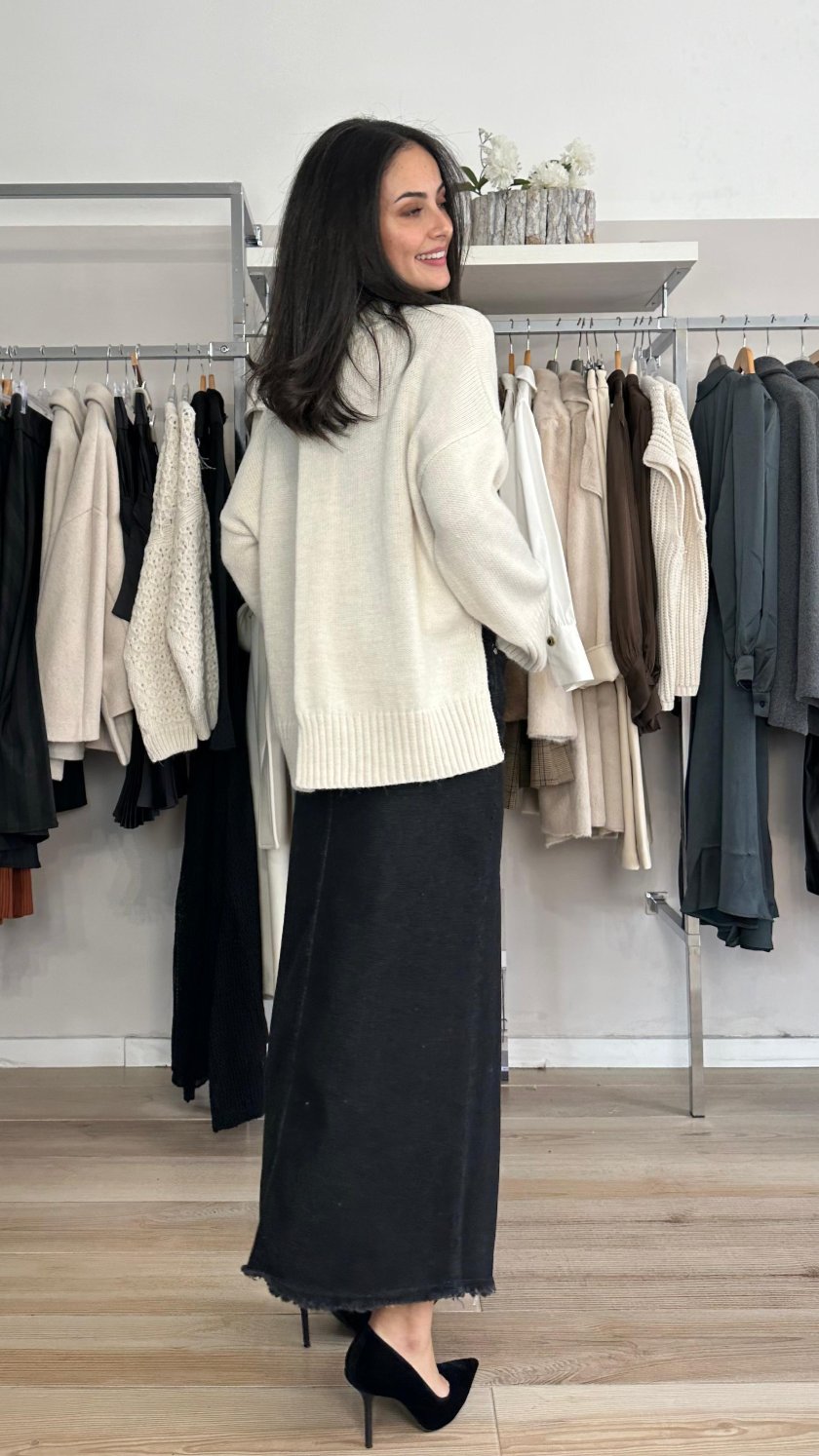 Maglione panna Souvenir dettaglio