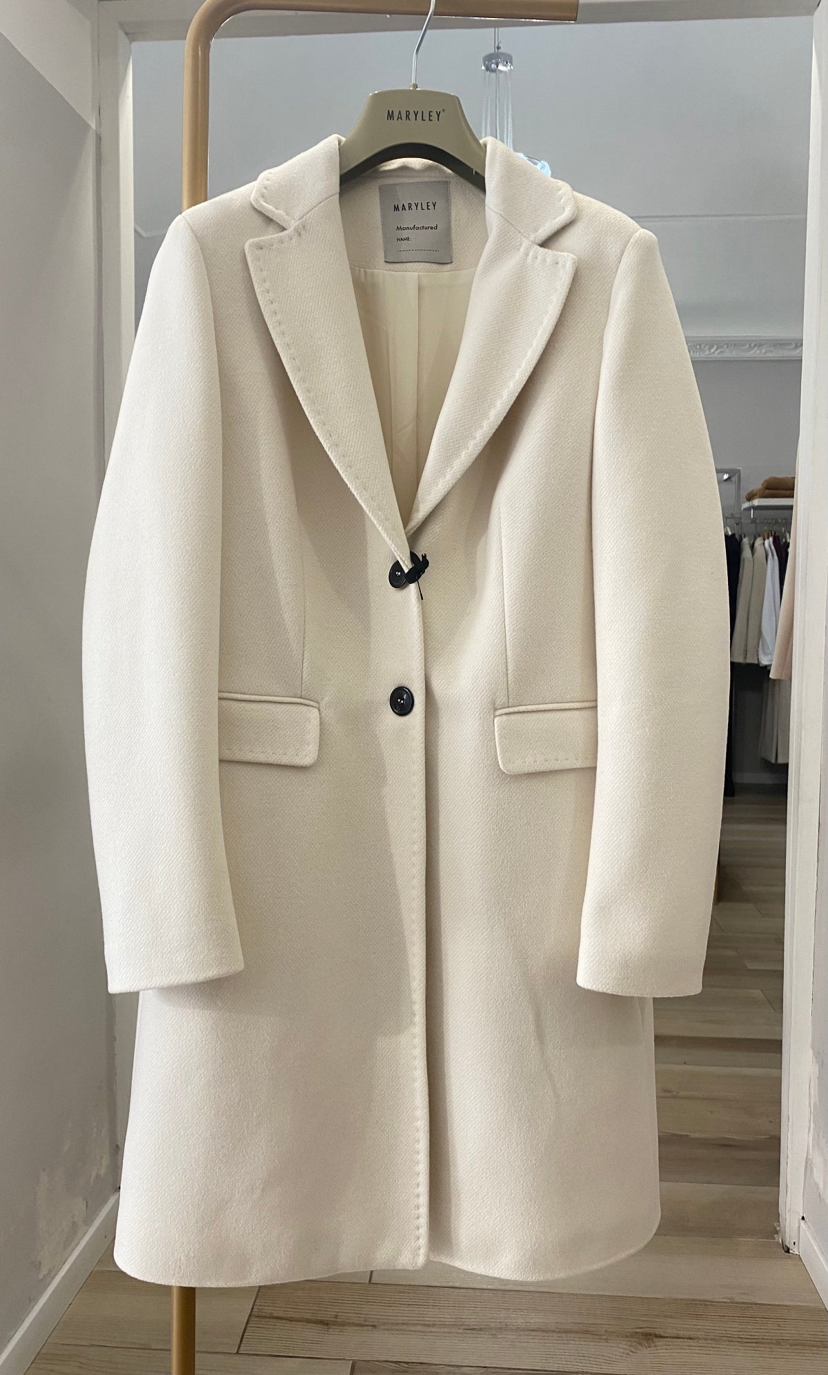 Maryley cappotto lungo panna