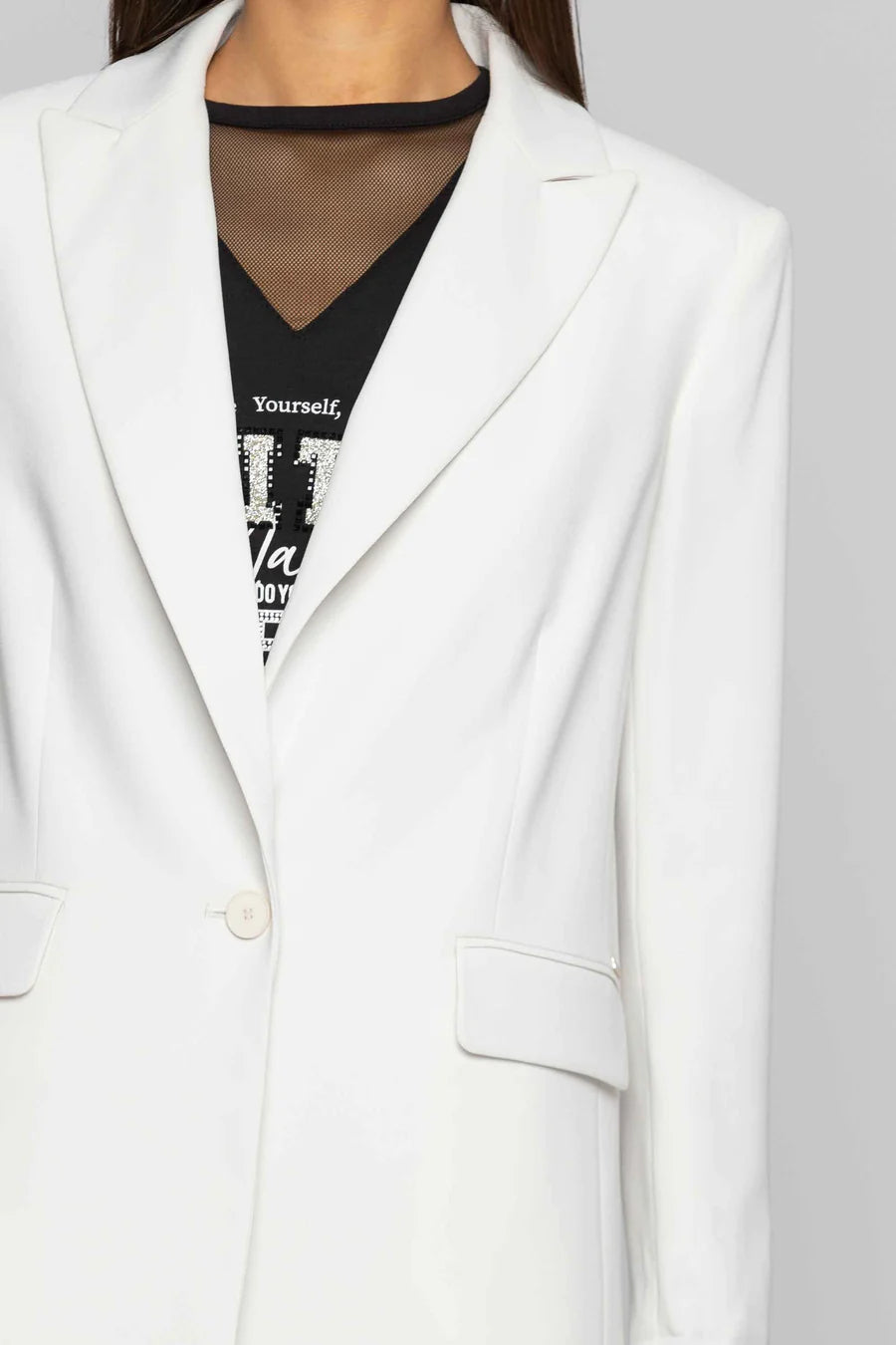 Giacca Kocca gesso laterale