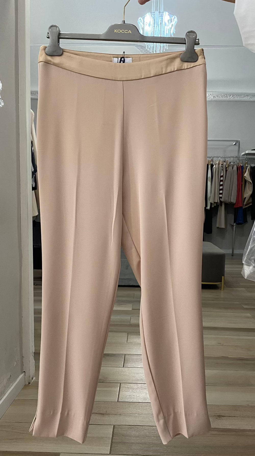 Pantalone dritto beige