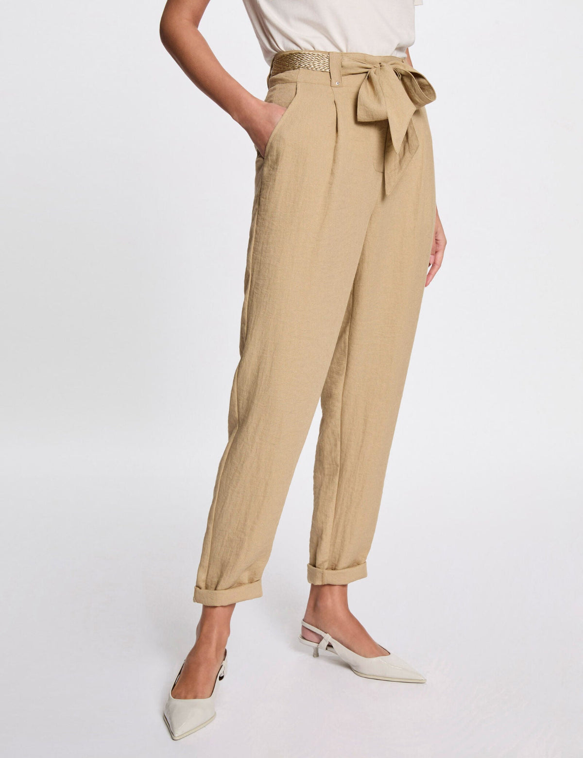 PantalonebeigedrittoMorganfrontale