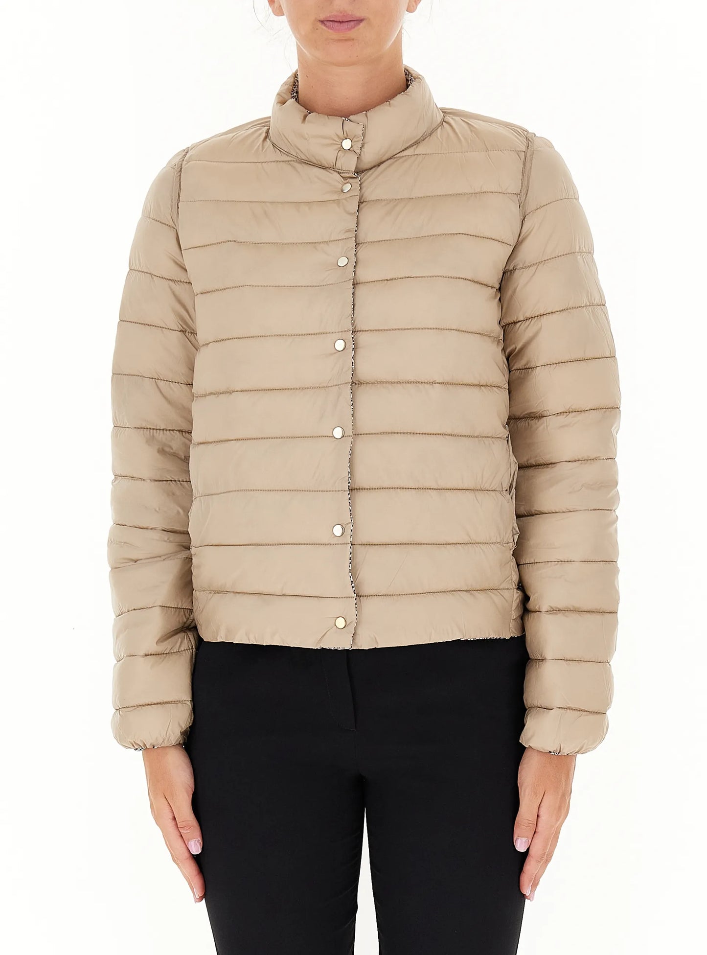 Piumino maculato reversibile Emme Marella dettaglio