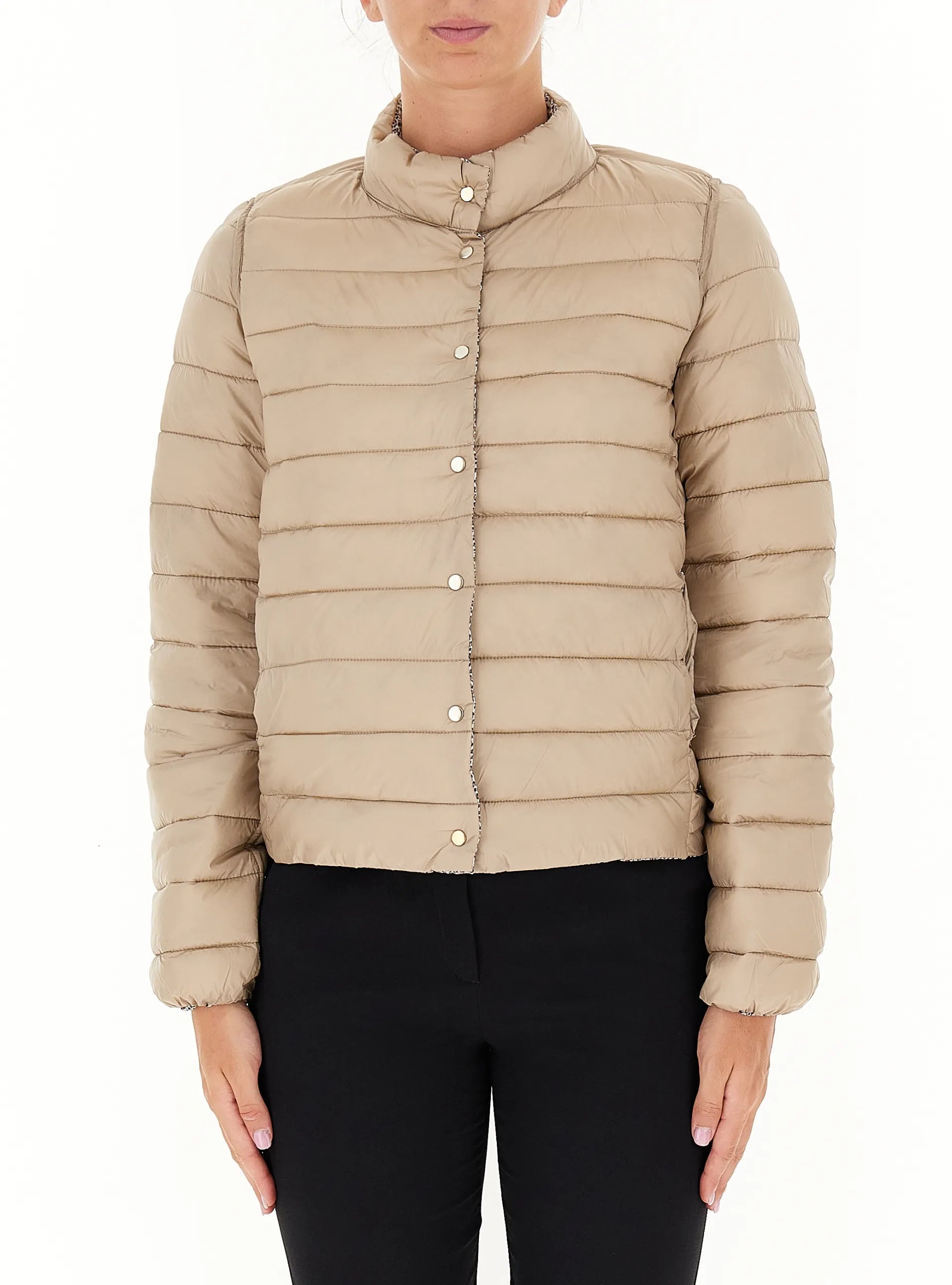 Piumino maculato reversibile Emme Marella dettaglio