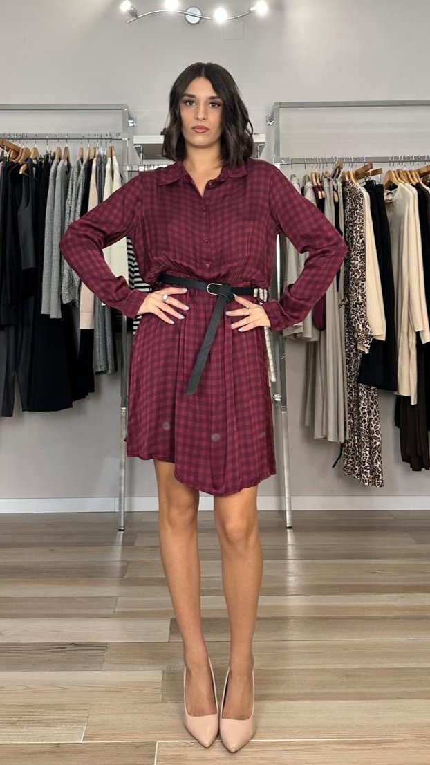 Susy mix abito tartan – Amaltea - Main Image