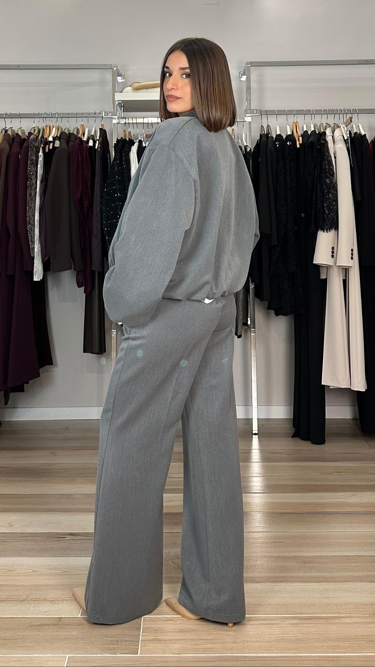 Susy mix bomber grigio retro