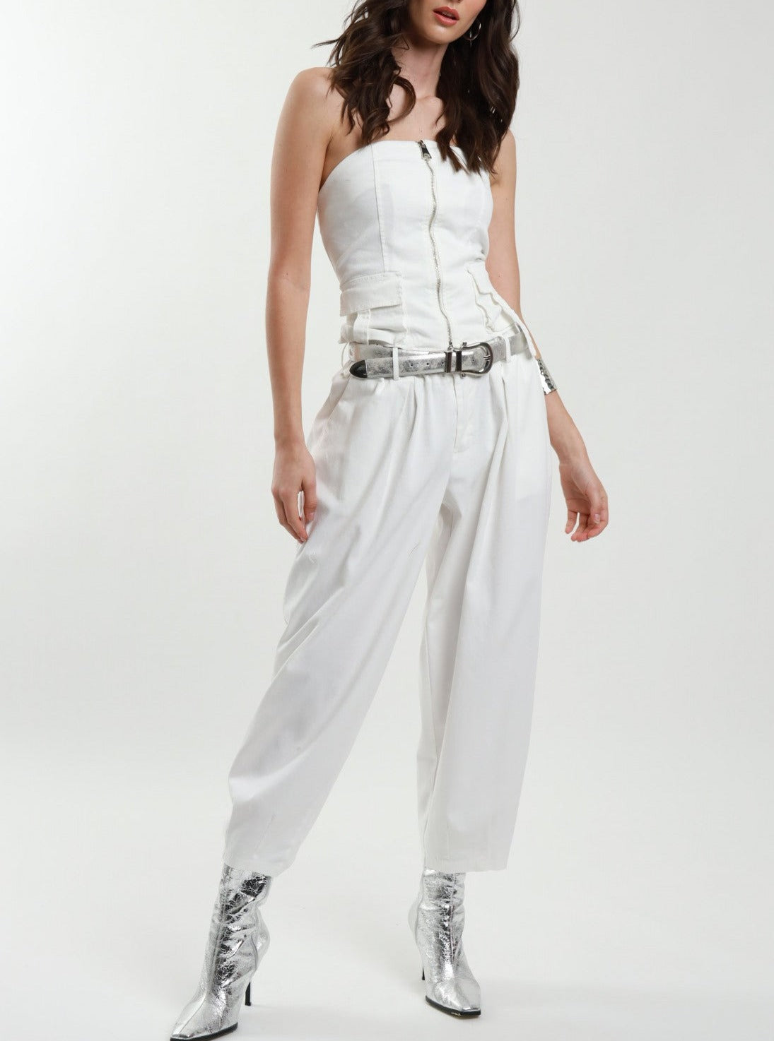 Susy mix top con zip dettaglio