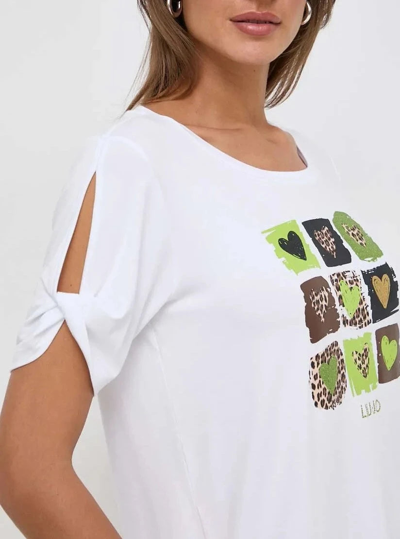 T-shirt Liu Jo cuori laterale