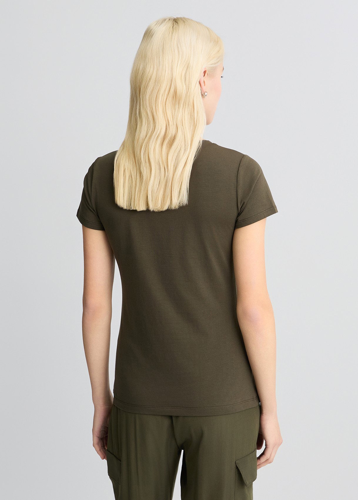 T-shirt_Liu_Jo_verde_militare_retro