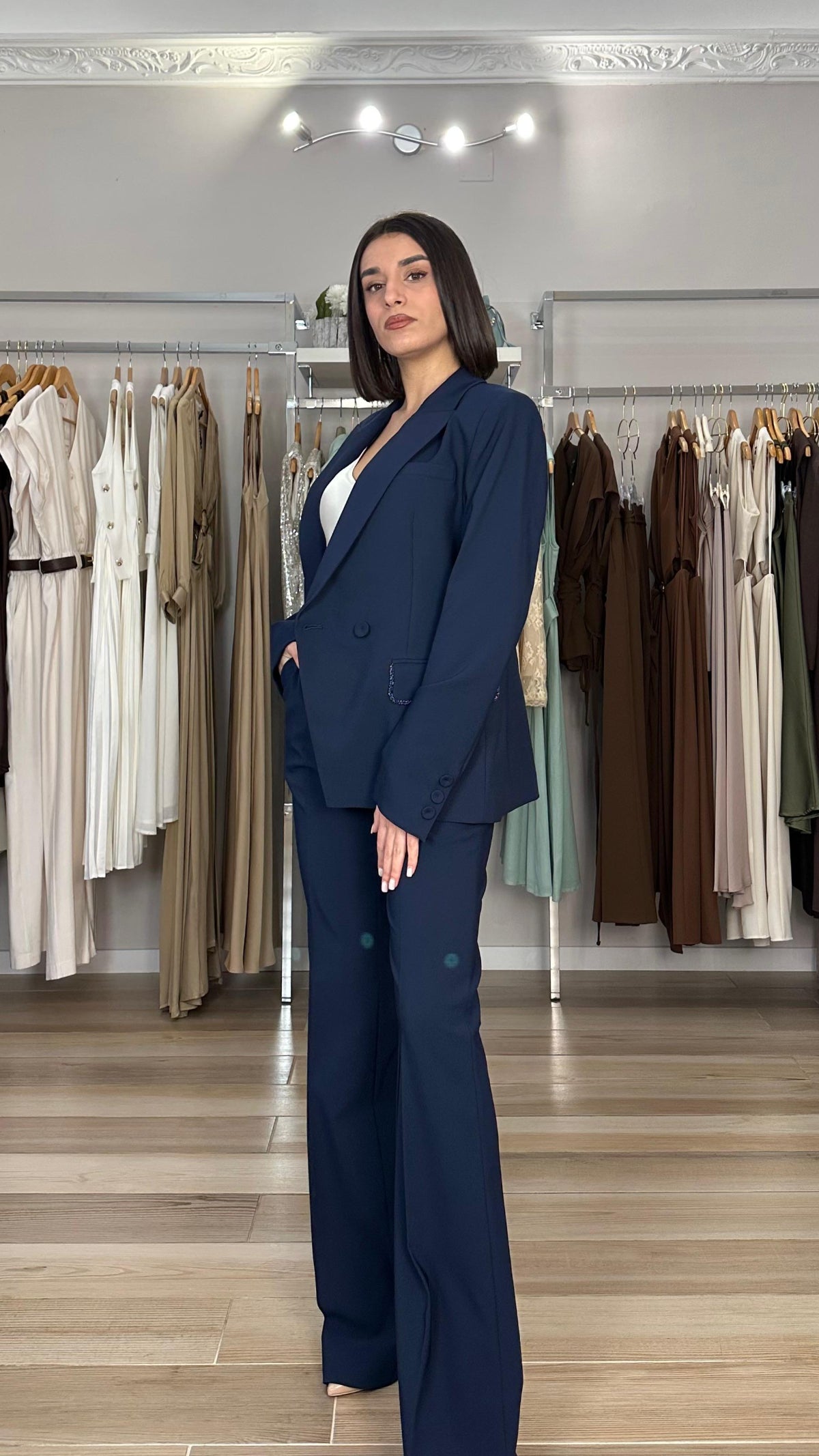 Tailleur Kocca blu laterale