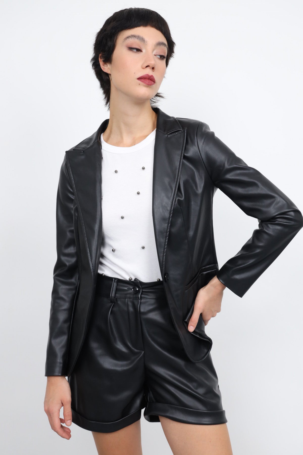 Chiodo Susy Mix Giacca Mongolfiere Susy Mix Blazer In Ecopelle