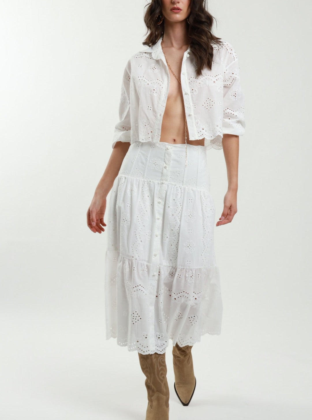 Susy mix camicia sangallo dettaglio