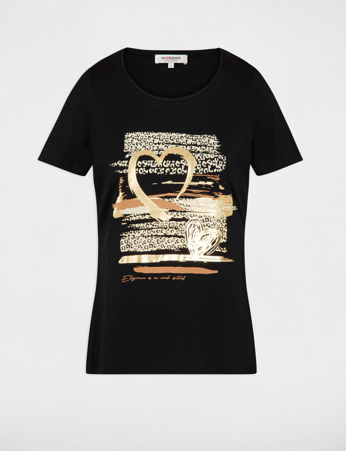 Morgan t-shirt cuore oro dettaglio