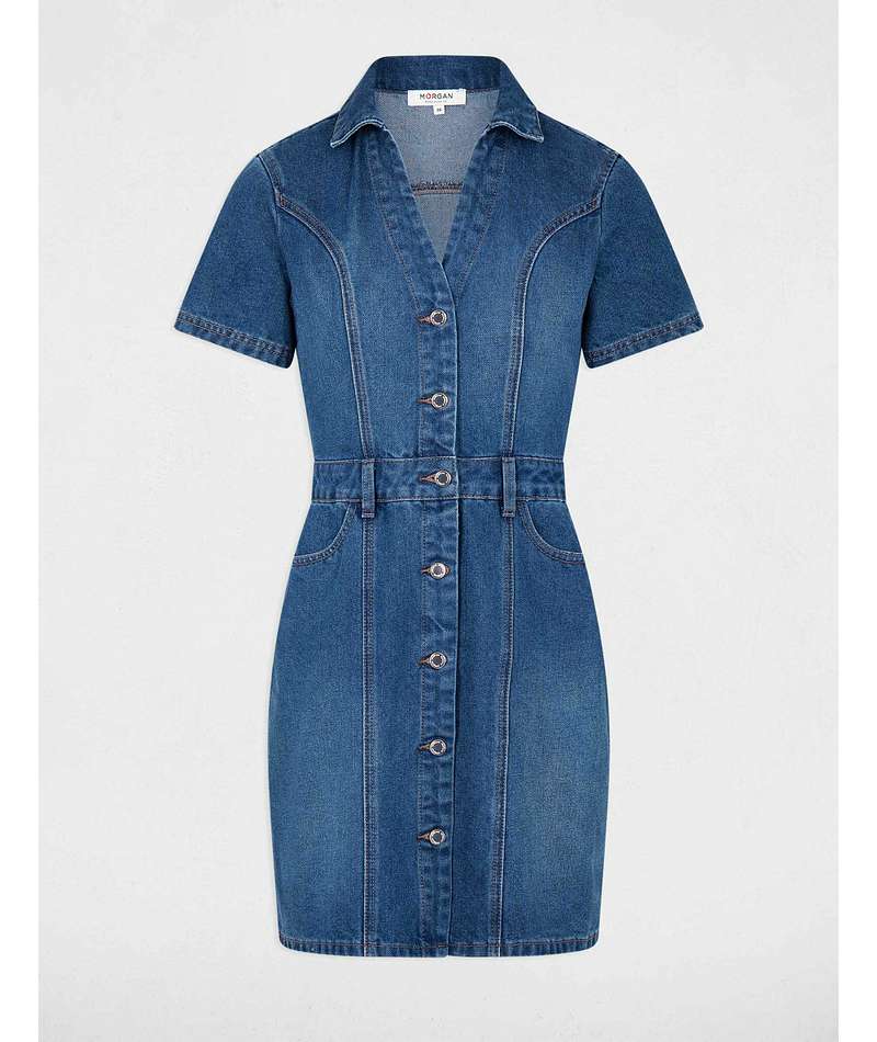 Morgan abito a jeans scuro dettaglio