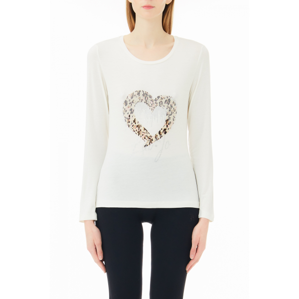 T-shirt cuore liu jo strass - Premium MAGLIE from LIU JO - Just €65! Shop now at Amaltea