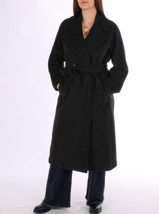 Emme Marella cappotto lungo nero - Premium CAPOSPALLA from EMME MARELLA - Just €199.90! Shop now at Amaltea