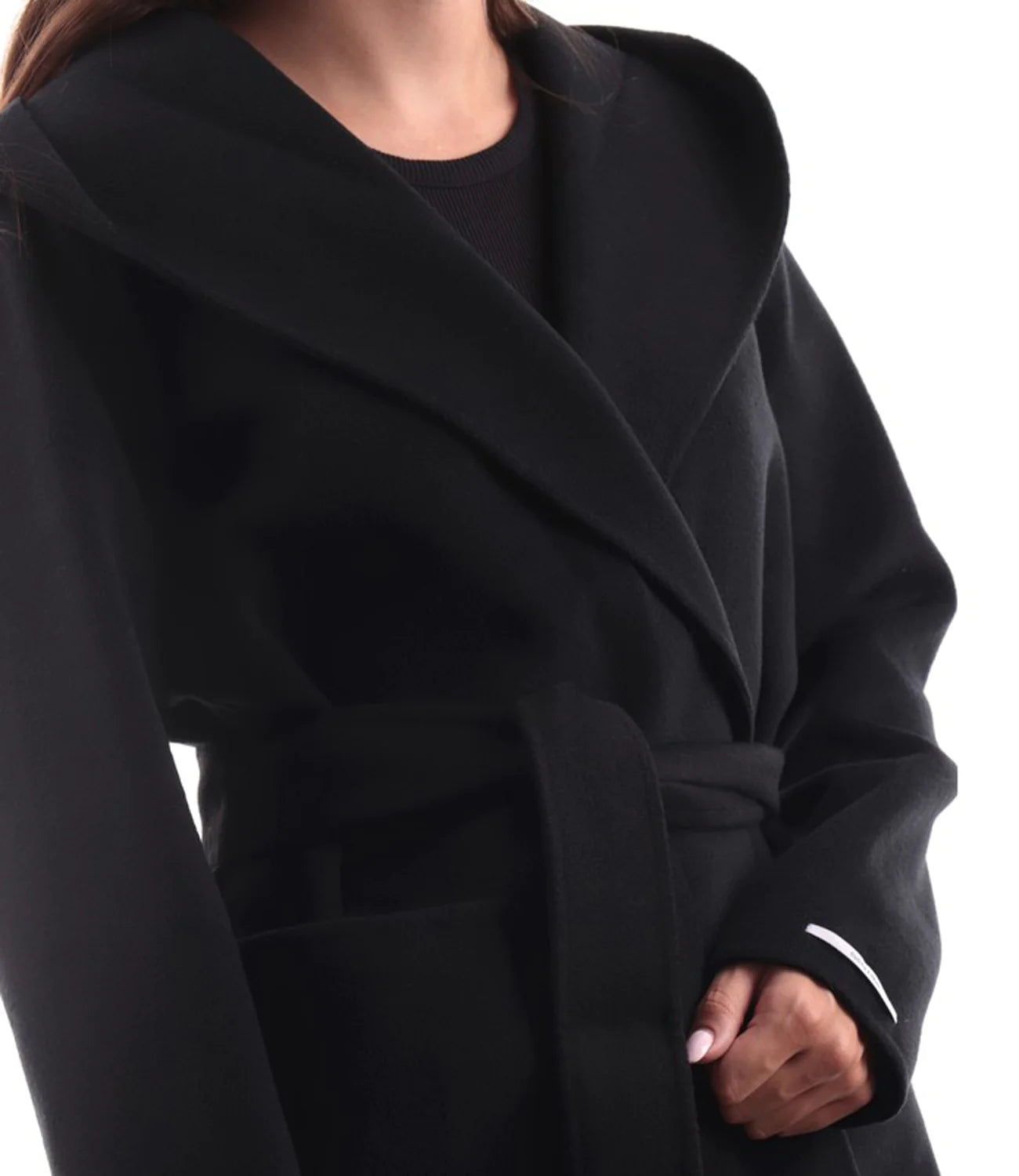 Cappotto nero Emme Marella dettaglio