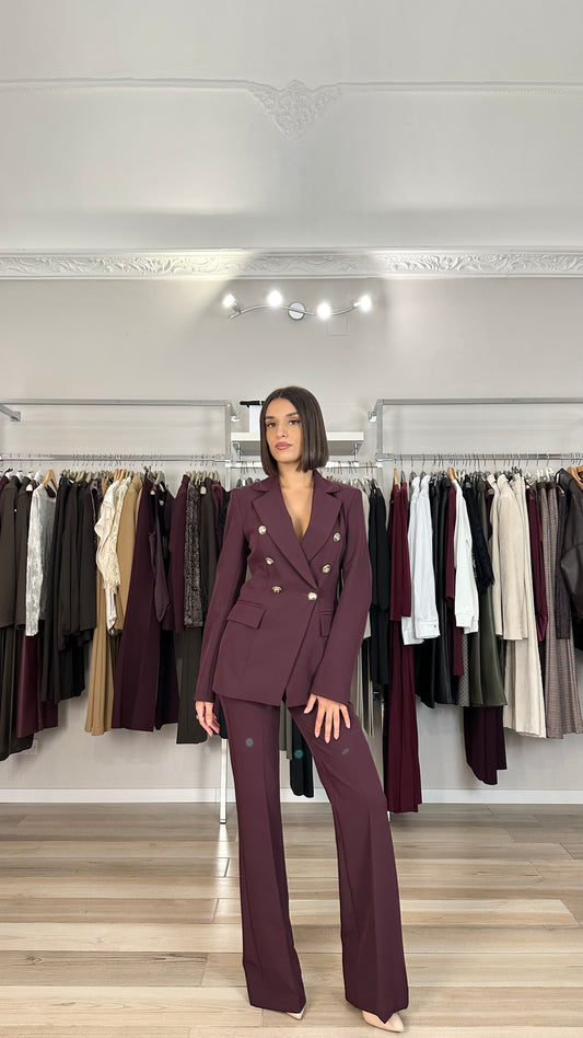 Maryley pantalone palazzo bordeaux