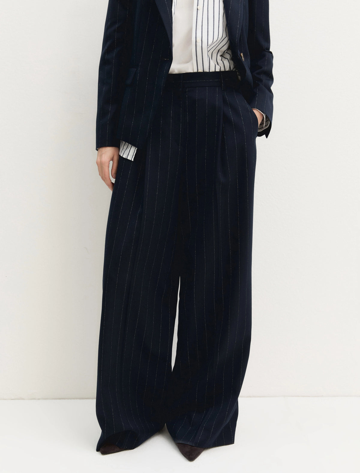 Pantaloni Emme gessati - EMMBAFFO2
