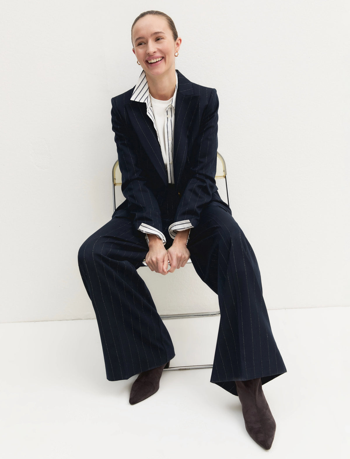 Pantaloni Emme gessati - EMMBAFFO2