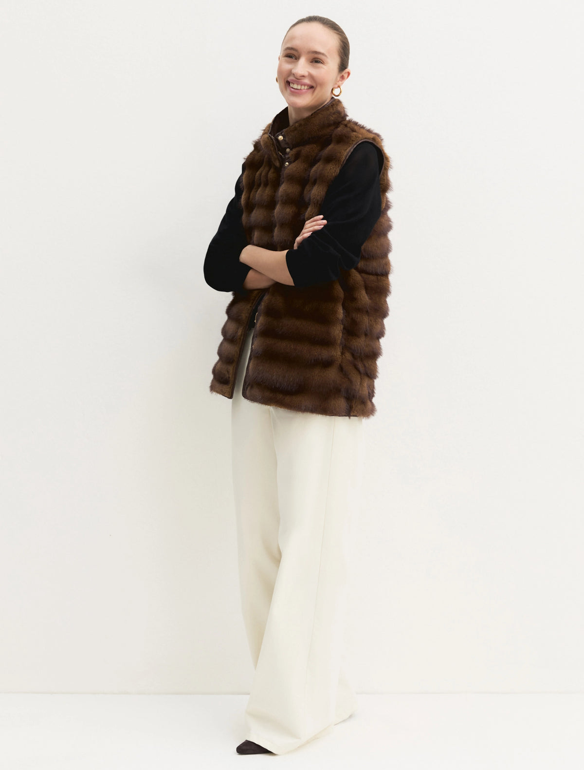 Emme Marella gilet pelliccia - EMMBACCANO