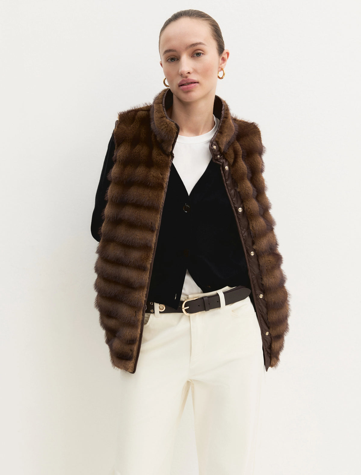 Emme Marella gilet pelliccia - EMMBACCANO