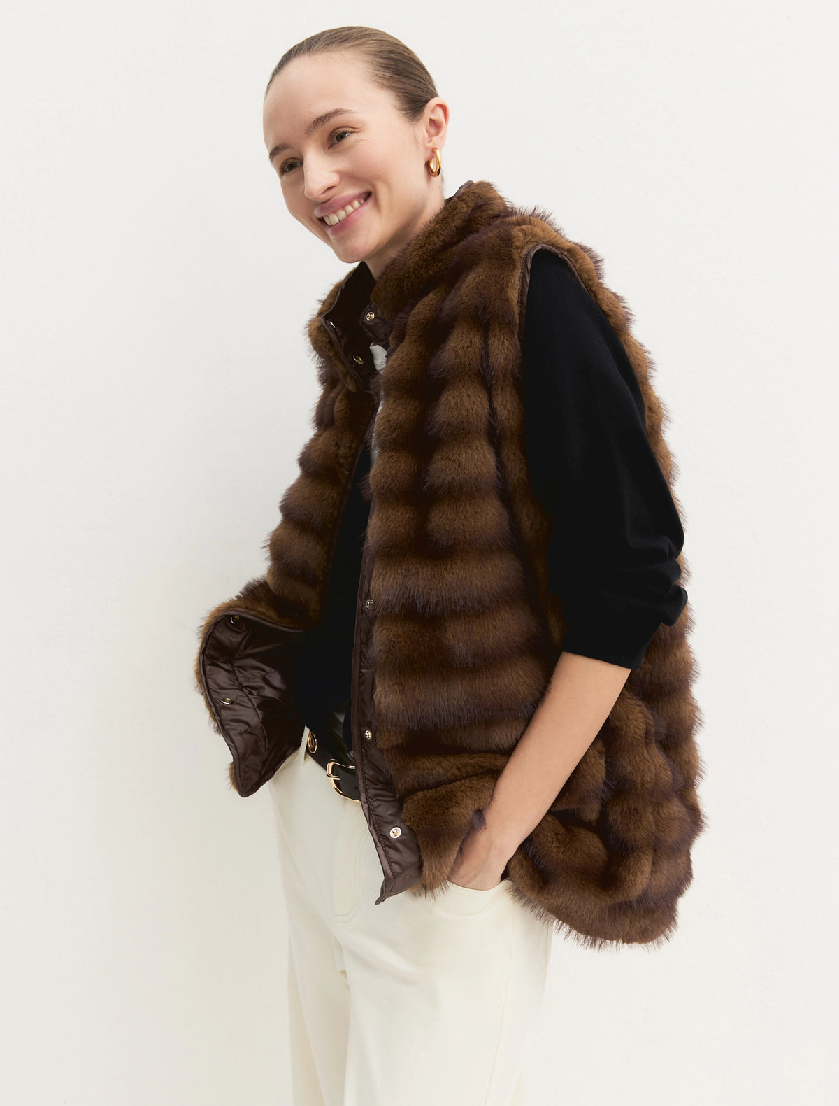 Emme Marella gilet pelliccia - EMMBACCANO