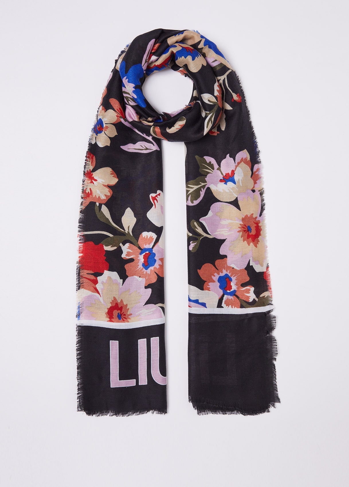 Sciarpa liu jo floreale nera - Premium ACCESSORI VARI from LIU JO - Just €49! Shop now at Amaltea