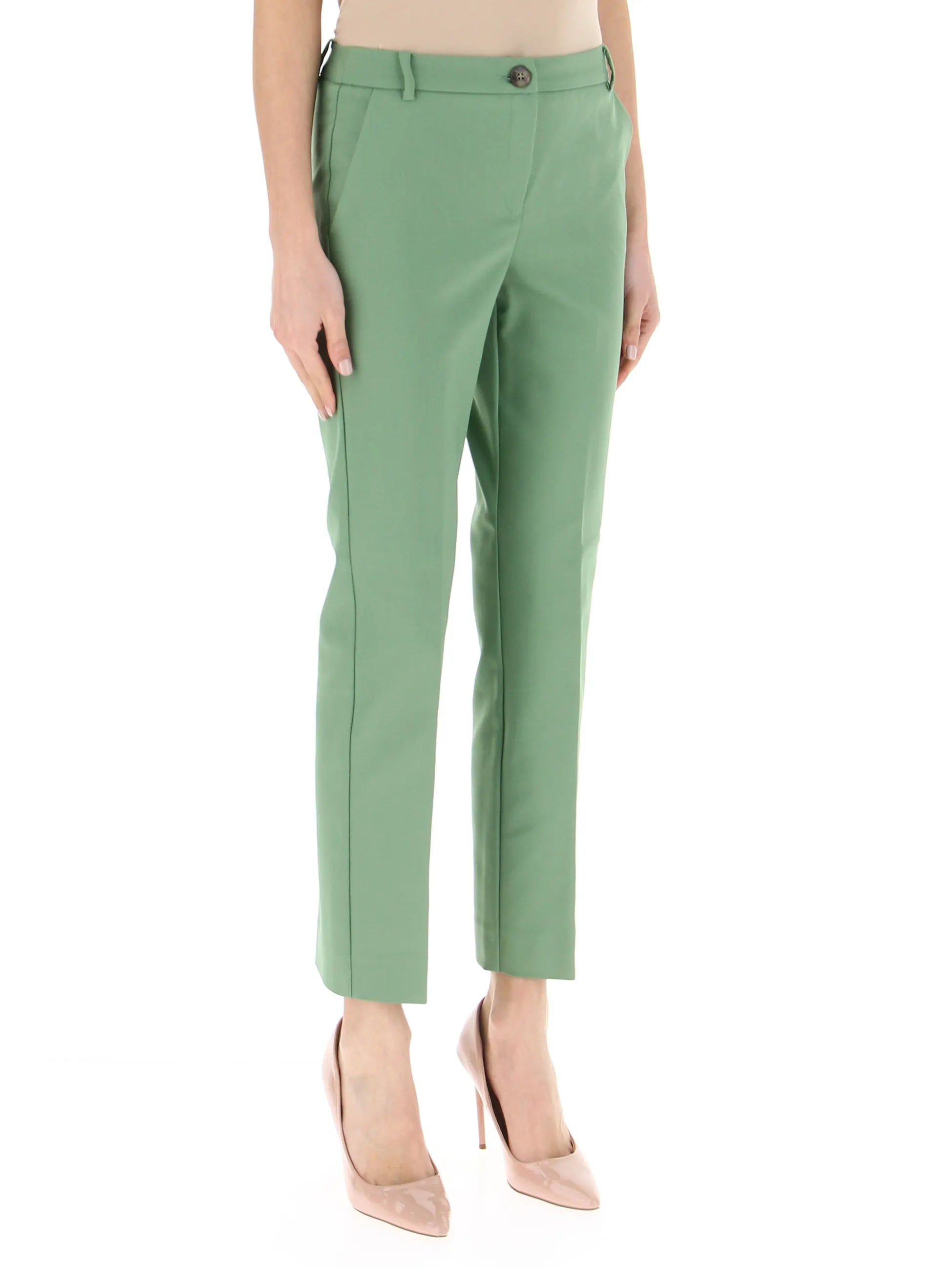 Pantalone Emme Marella verde salvia laterale