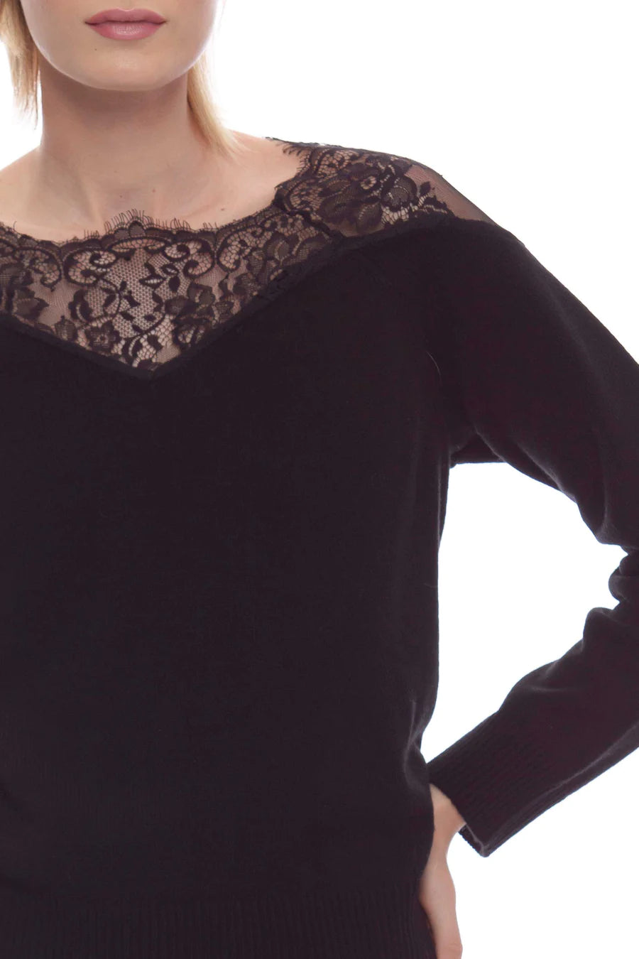 Kocca maglia con pizzo laterale