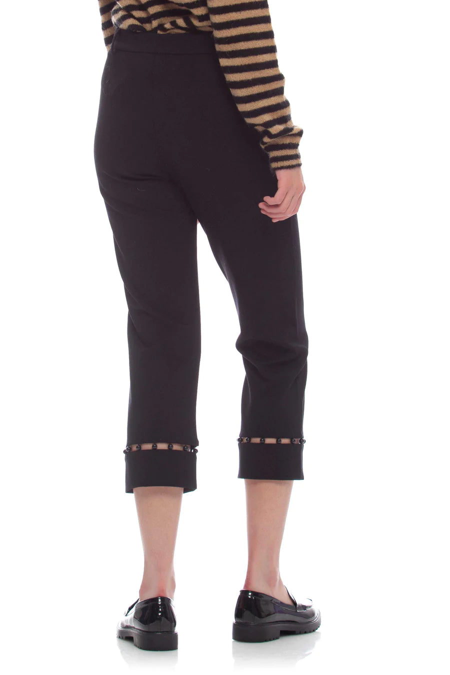 Pantalone dritto nero kocca retro