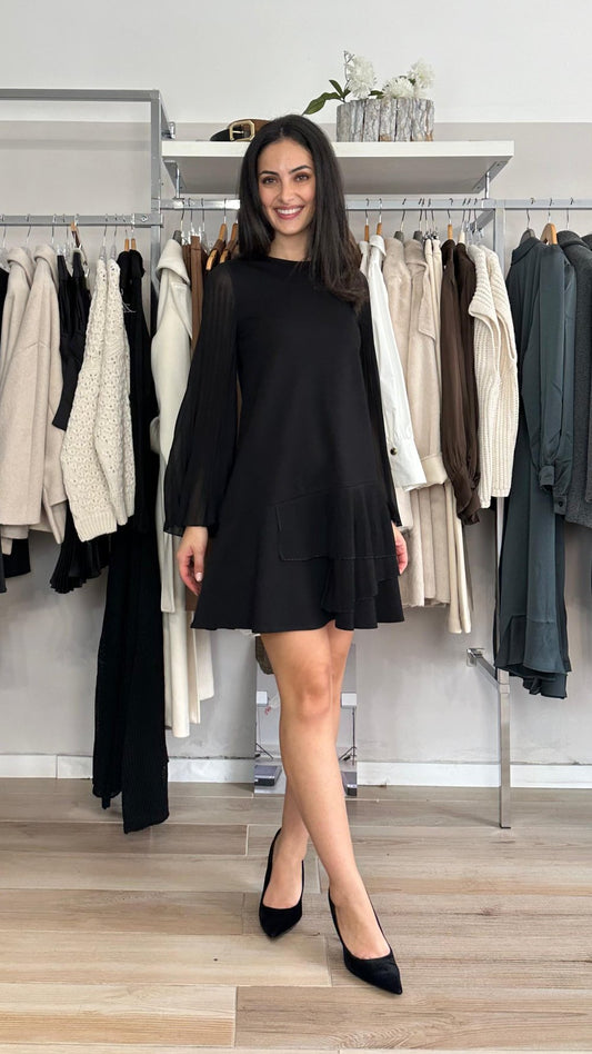 Abito nero corto Susy mix Elite frontale